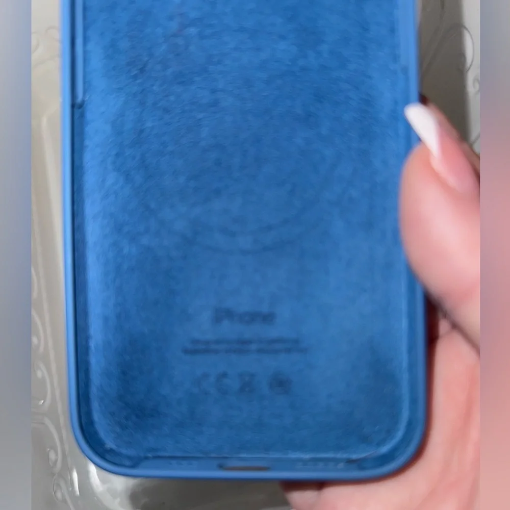 Apple Silicone Case with MagSafe for iPhone 12 Pro Capri Blue